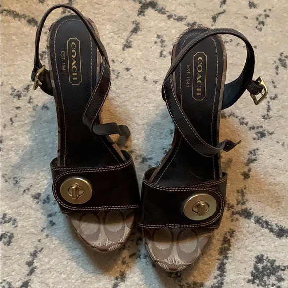Coach Shoes - Coach Wedge Sandals